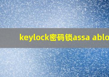 keylock密码锁assa abloy